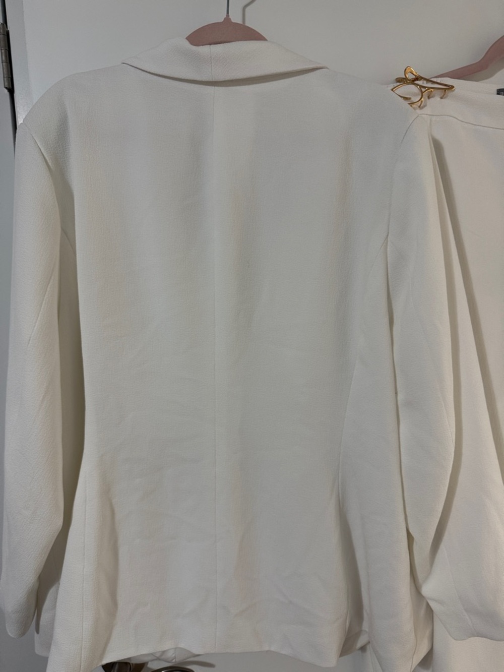 Jessica London Cream Two-Piece Pantsuit Jacket & Trousers - Picture 7 of 13